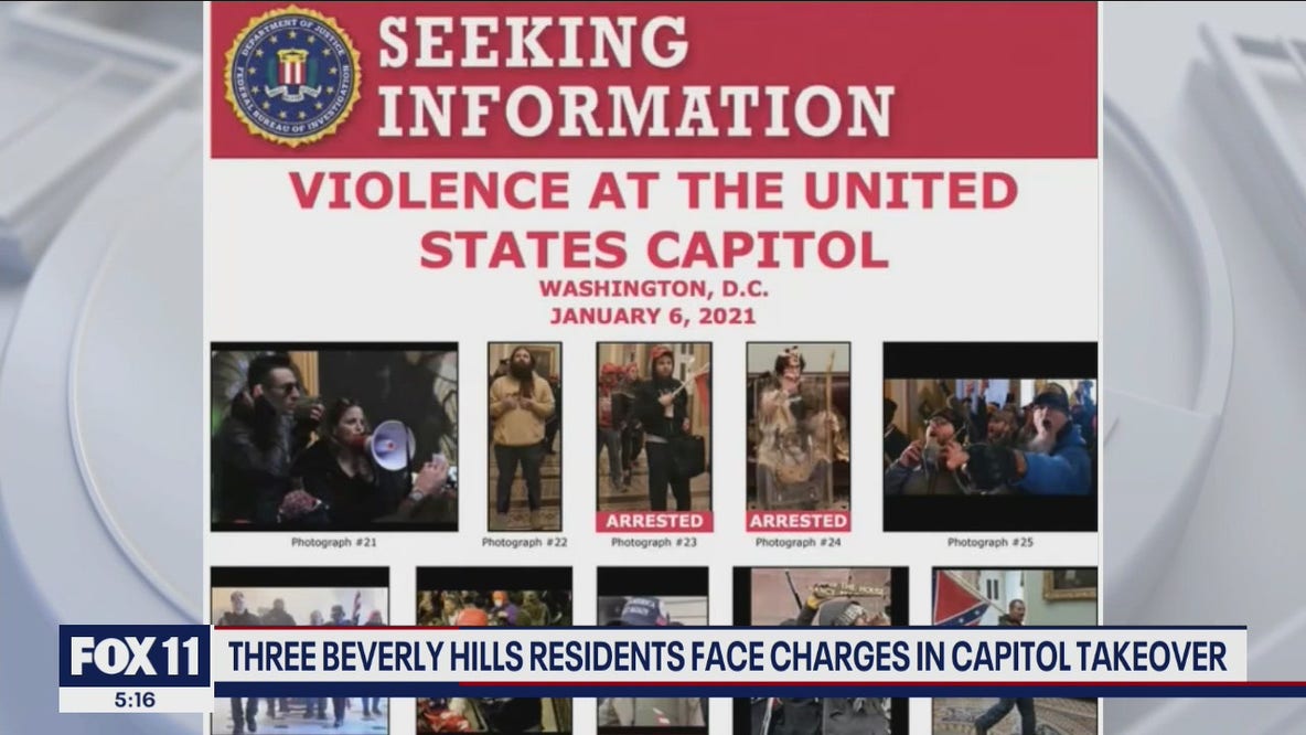 FBI arrests 3 Beverly Hills residents in connection with Capitol riot